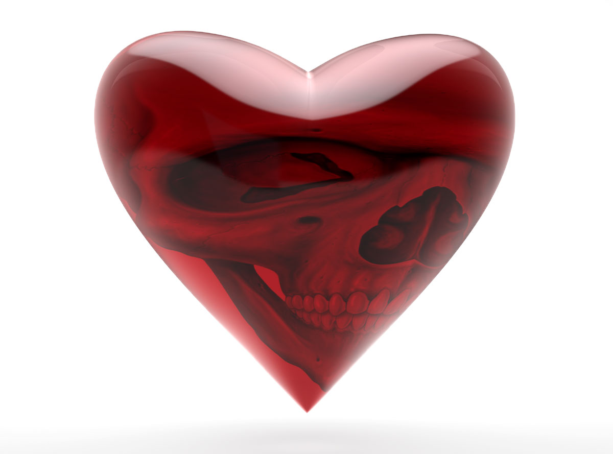 cœurcrane -  heart skull